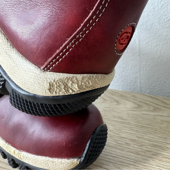 Marc Ecko Burgundy Red Leather Lace Up Hiking Chukka Ankle Boots‎ Mens Size 6.5 - Picture 9 of 16